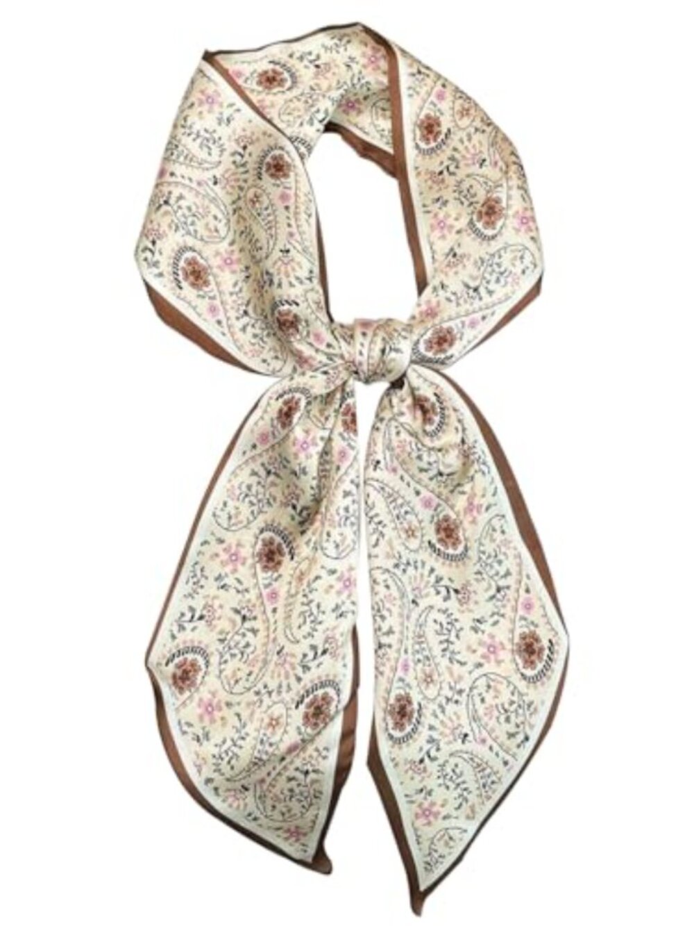 Women Silky Satin Long Thin Head Scarf Hair Neck Scarves Purse Bag Scarf